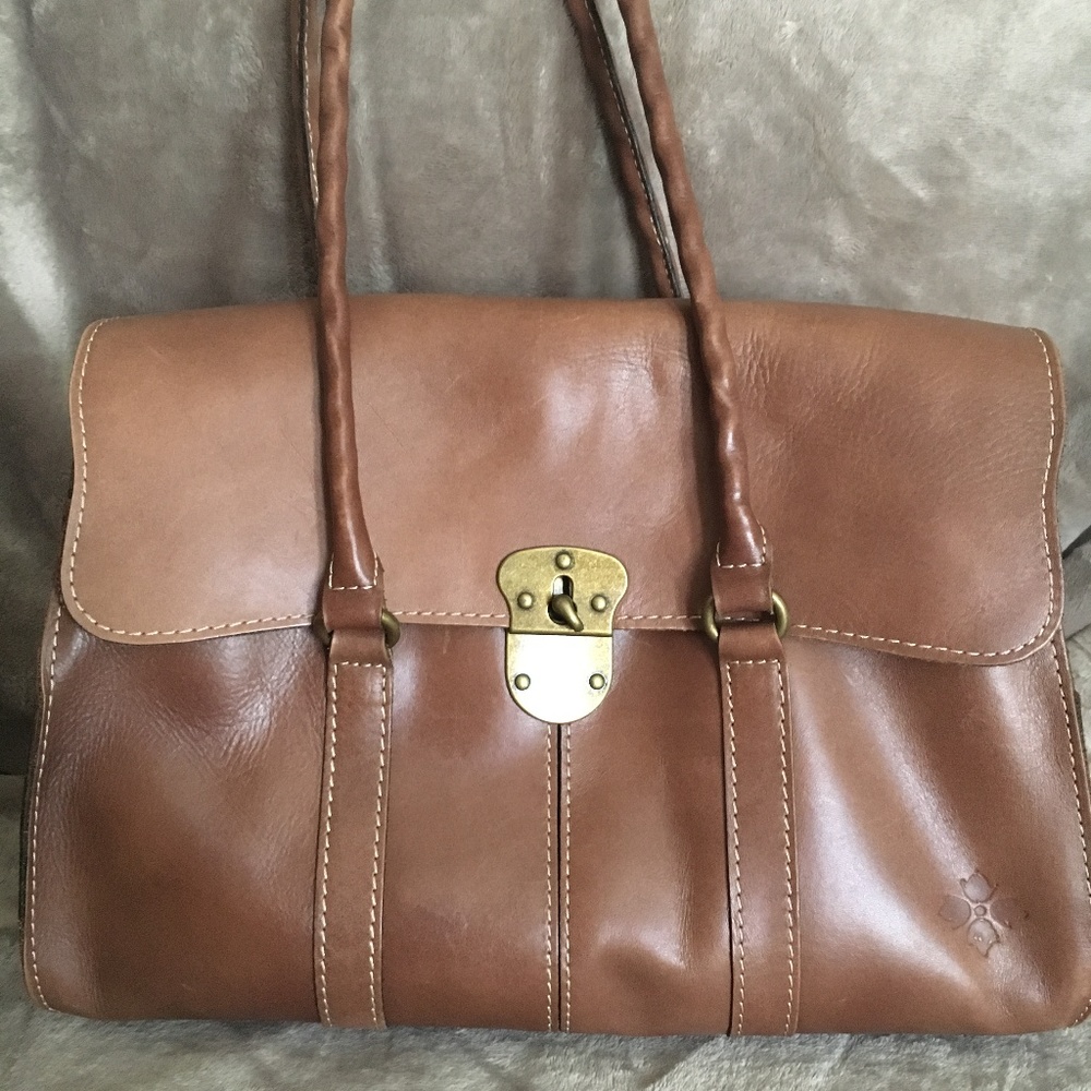 Leather w/ Suede interior Beige Satchel